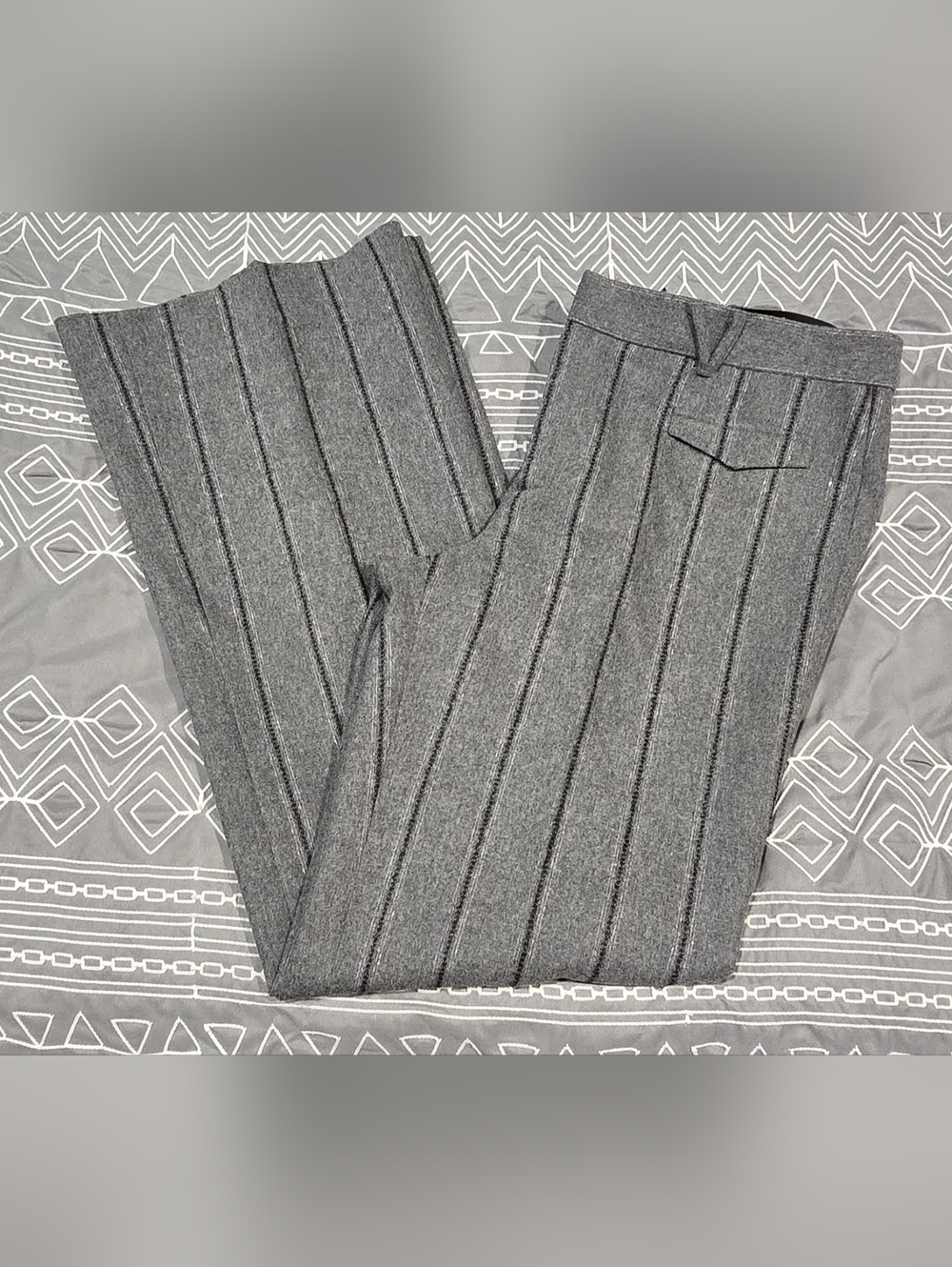 Tibi Wool Striped Wide Leg Trousers Size 6